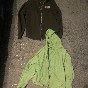 Women’s vs pink zip ups size xs